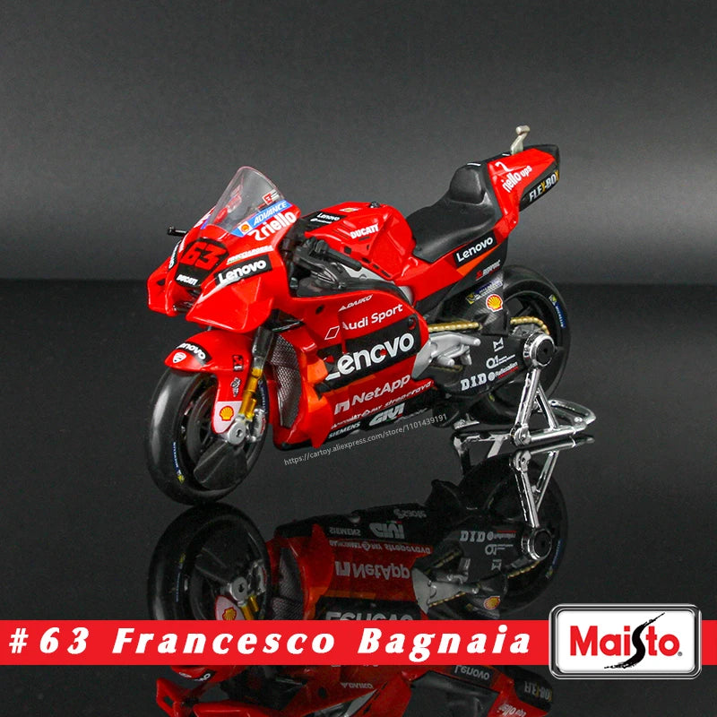 🏍️ Miniatura Moto Yamaha Factory Racing Team 2022 1:18 Maisto – Modelos #21 Morbidelli e #20 Quartararo (Diecast)