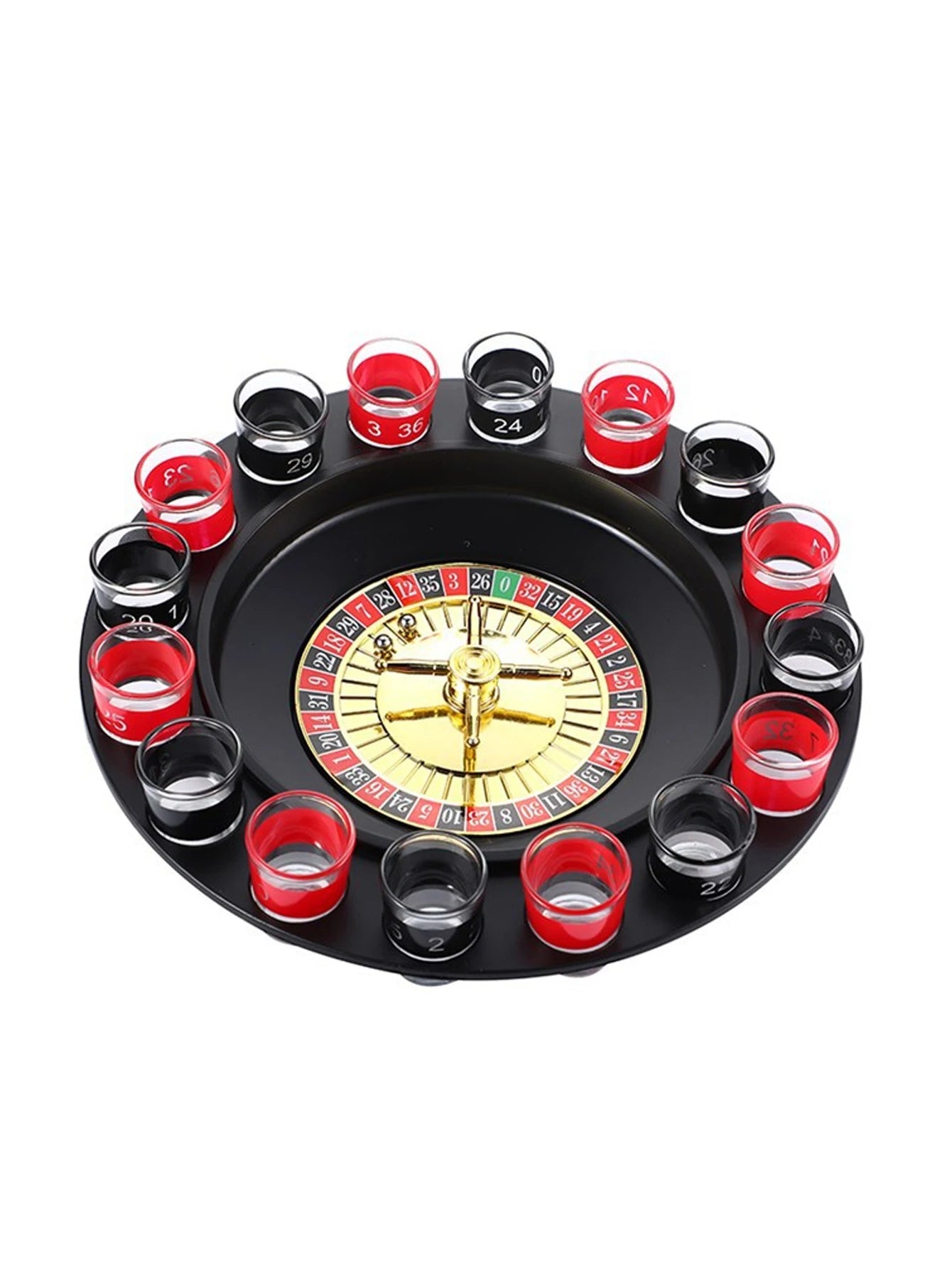 Jogo de Roleta de Bebida Russa – 16 Copos de Shot