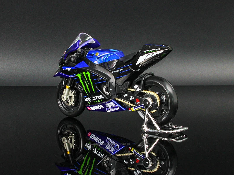 🏍️ Miniatura Moto Yamaha Factory Racing Team 2022 1:18 Maisto – Modelos #21 Morbidelli e #20 Quartararo (Diecast)