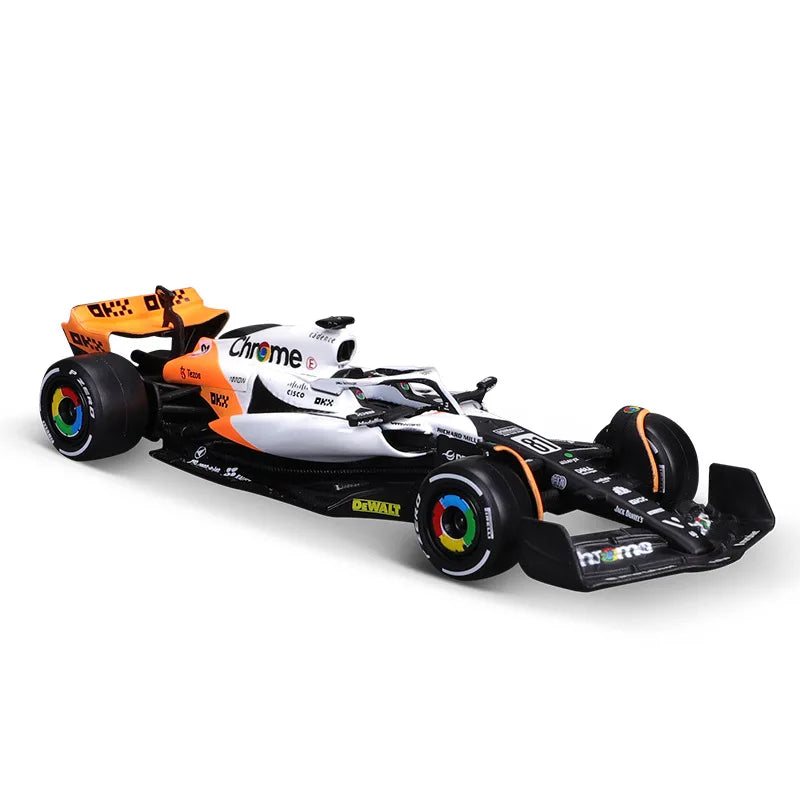 🏁 Miniatura F1 McLaren MCL38 Bburago 1:43 – Edição Miami & Mônaco GP 2024 (Diecast Colecionável)