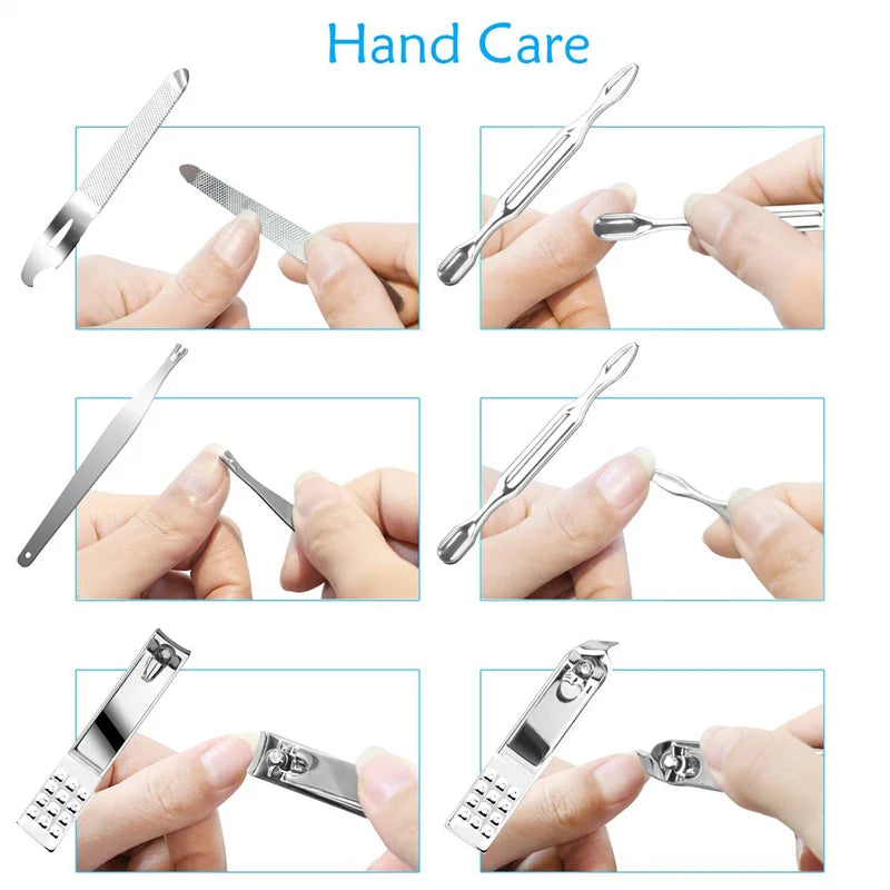Kit de Manicure e Pedicure Profissional – 19 Peças!