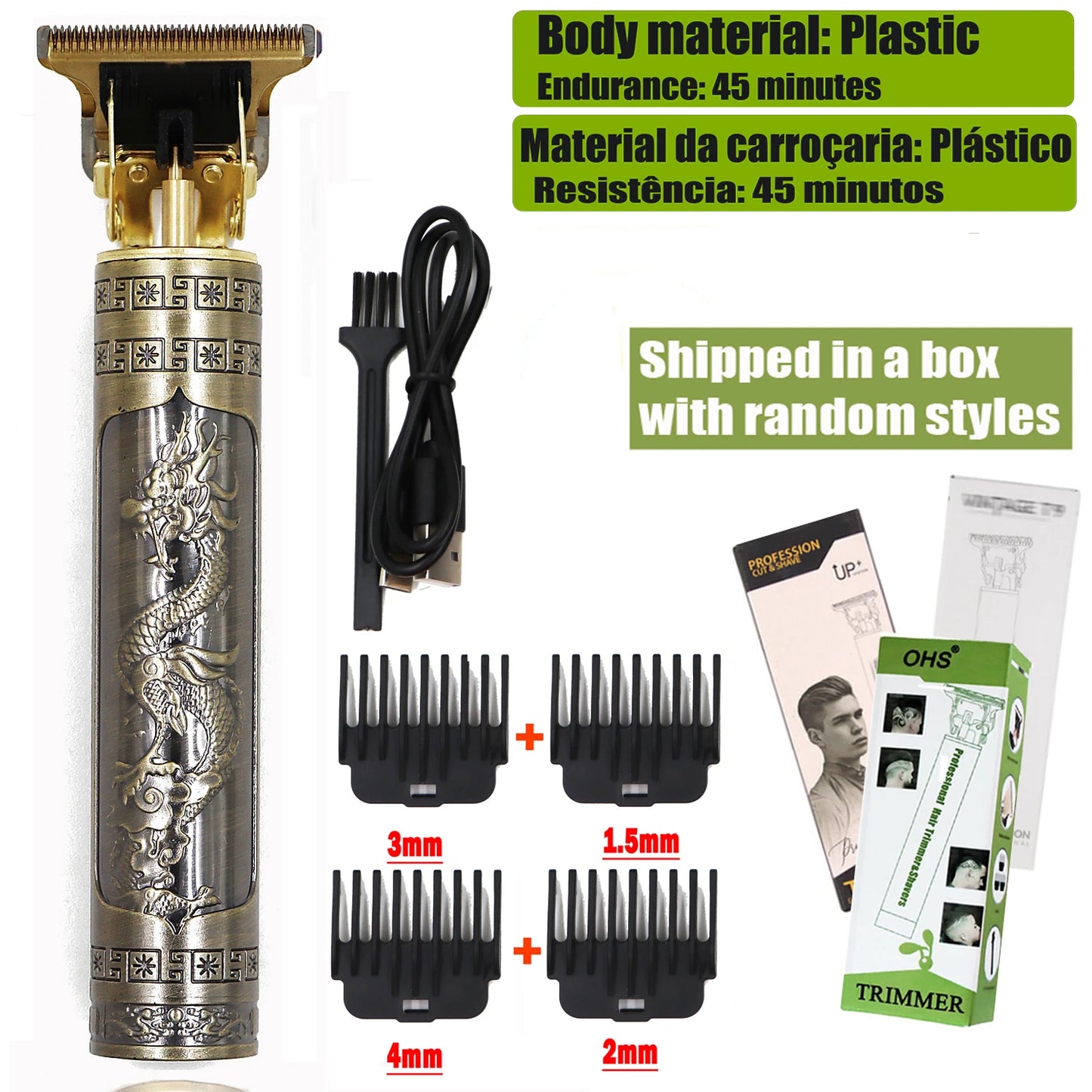 T9 Hair Clipper – Corte Preciso e Confortável para o Homem Moderno!