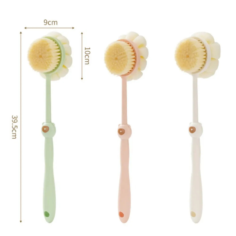 Escova de Corpo de Silicone com Cabo Longo – Seu Banho de Relaxamento e Exfoliação Perfeita!