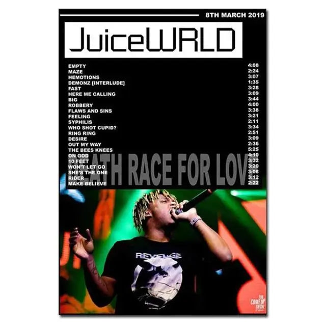 Pôster de Arte do Álbum "Goodbye & Good Riddance" de Juice WRLD em Canvas