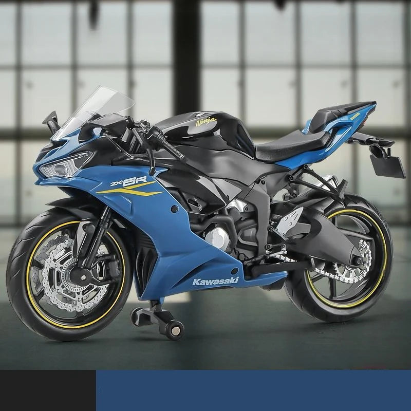 1/12 Kawasaki Ninja ZX-6R Motorcycle Toy 1:12 RMZ City Diecast Model Super Sport Miniature Collection Gift For Boy Children Kid