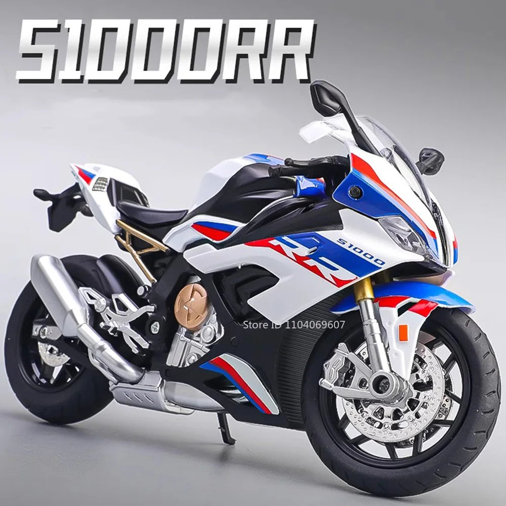 🏍️ Miniatura Moto BMW S1000RR & Kawasaki Ninja H2R 1:12 RMZ City – Modelo Super Esportivo com Luz, Som e Suspensão (Diecast)