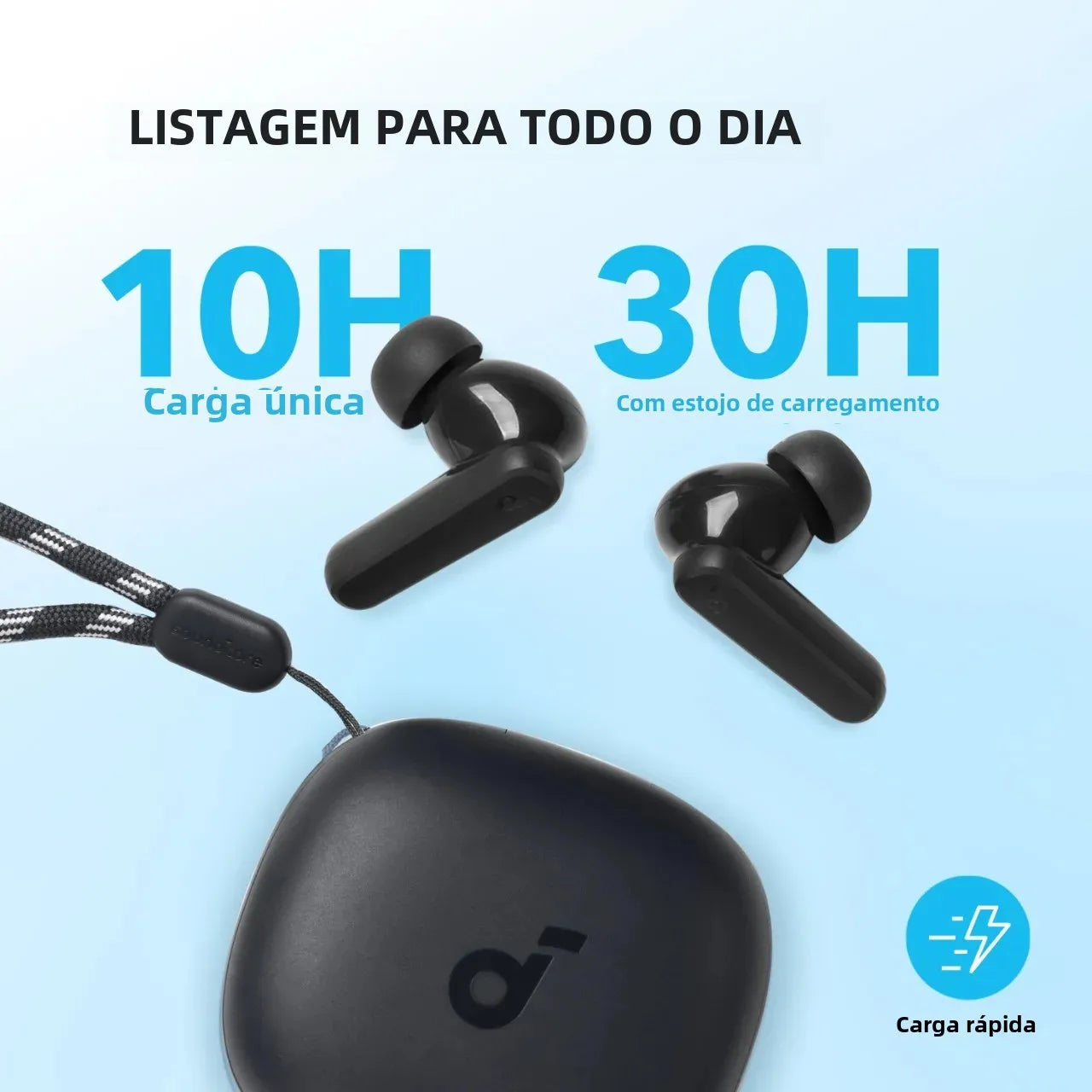 Fones de Ouvido Bluetooth Soundcore P20i by Anker – Som Potente e Bateria de até 30H!