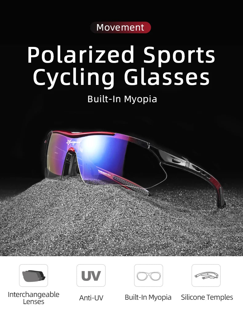 Óculos de Ciclismo ROCKBROS Polarizados – Proteção e Desempenho para Ciclistas