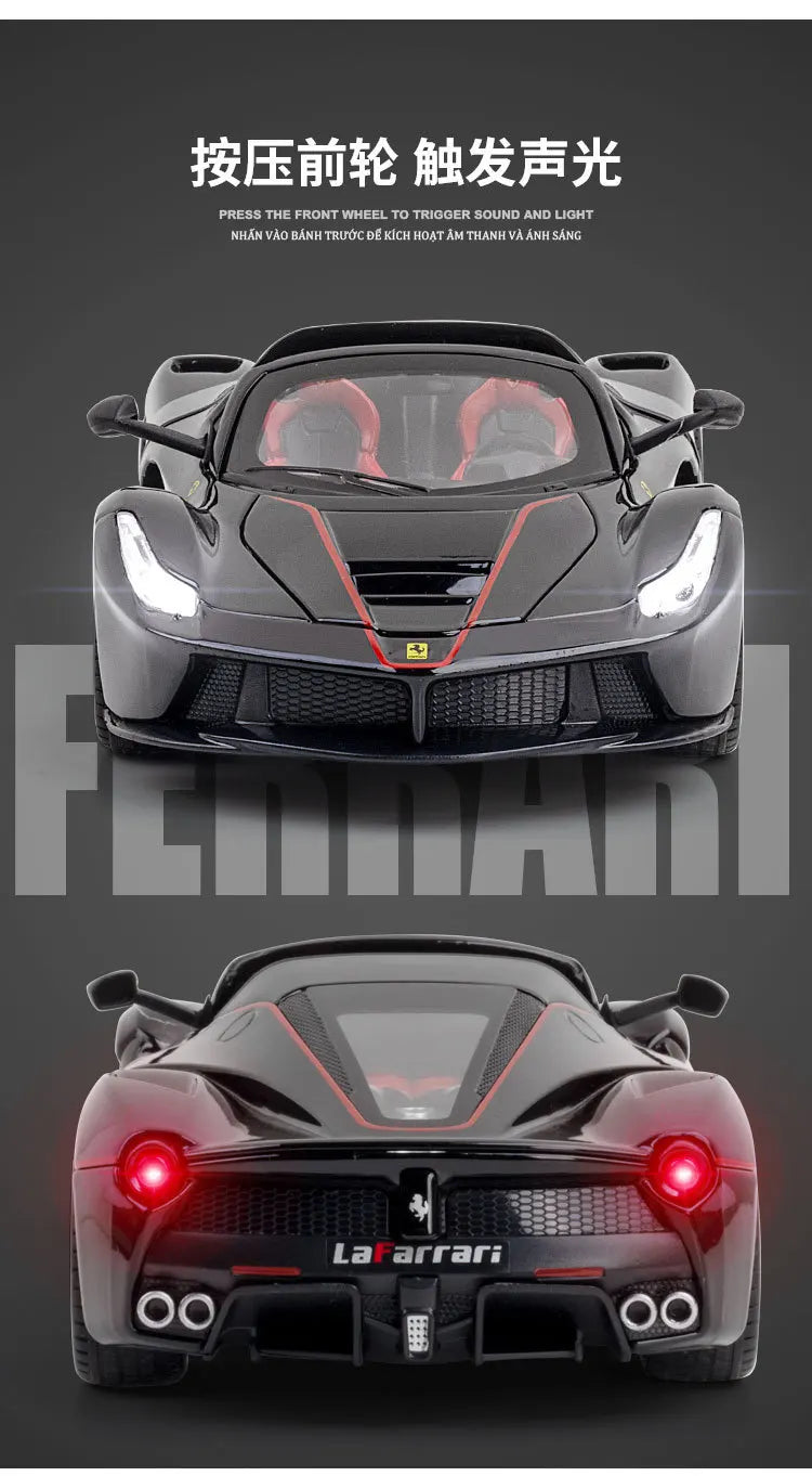 🏎️ Miniatura Ferrari LaFerrari Conversível 1:22 Welly – Modelo de Corrida Colecionável (Diecast)