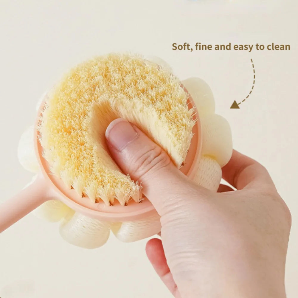 Escova de Corpo de Silicone com Cabo Longo – Seu Banho de Relaxamento e Exfoliação Perfeita!