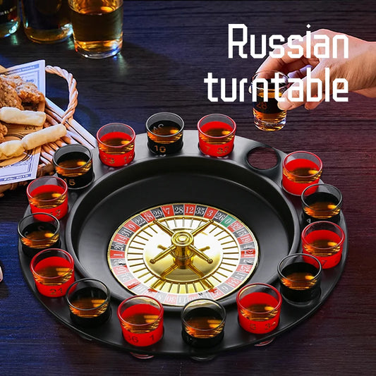 Jogo de Roleta de Bebida Russa – 16 Copos de Shot