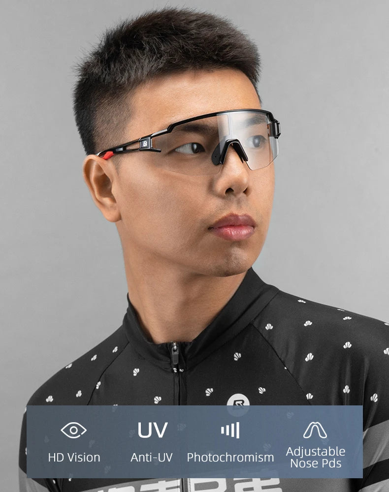 ROCKBROS Óculos de Ciclismo Fotocromáticos – Proteção e Conforto em Qualquer Condição!