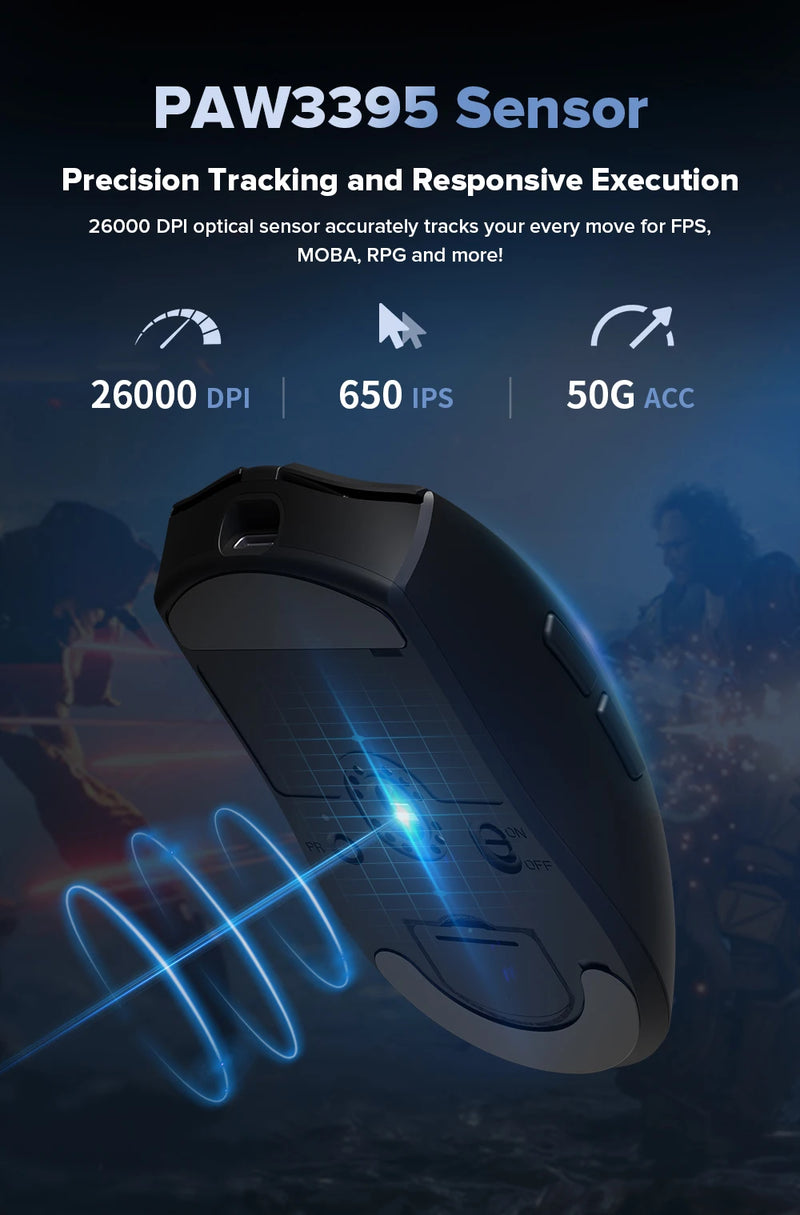 Mouse Gamer Sem Fio Delux M600 Series – Leveza, Precisão e Performance para Gamers Profissionais!