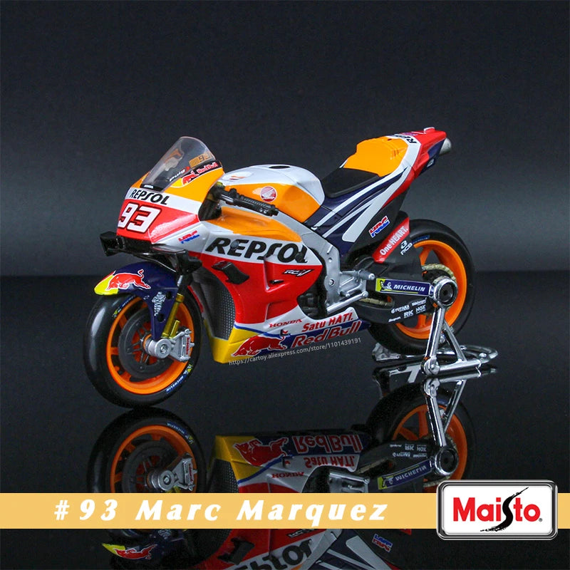 🏍️ Miniatura Moto Yamaha Factory Racing Team 2022 1:18 Maisto – Modelos #21 Morbidelli e #20 Quartararo (Diecast)