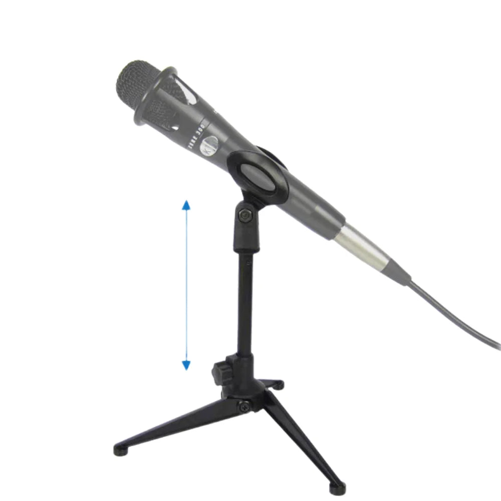 Suporte de Microfone Ajustável – Tripé Portátil para Mesa | Compacto e Leve!
