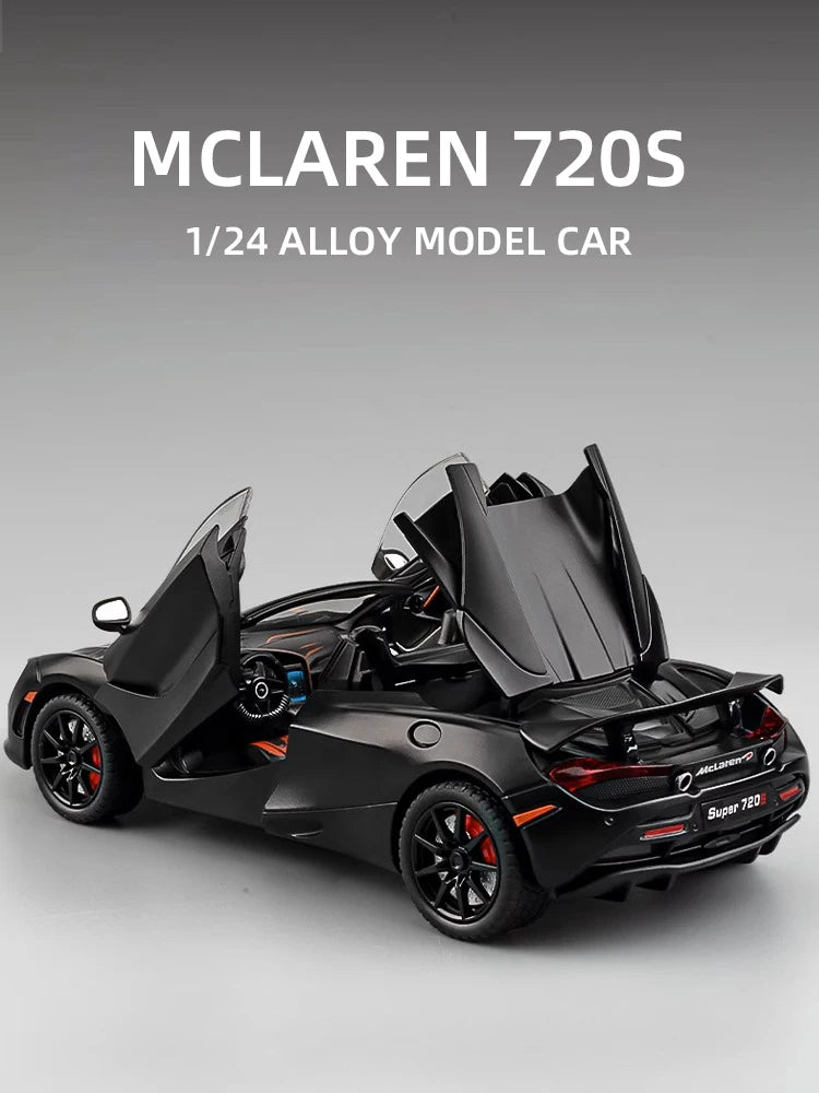 Mclaren 720s 1:24 Super Sportcar Sound & Light Miniatures Alloy Diecast Model Car Presents For Boyfriend Toys For Kid Gift Metal