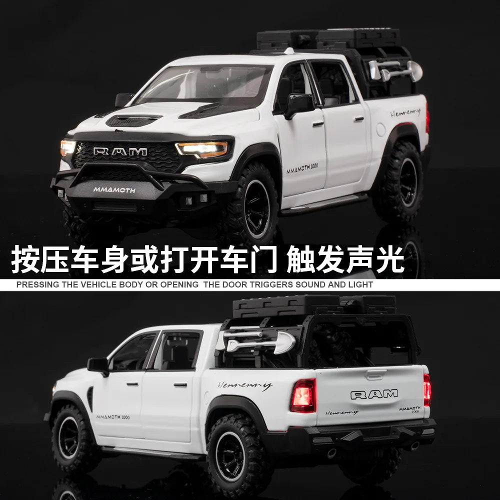 🏁 Miniatura Dodge RAM 1000 TRX Mammoth 1:32 Maisto – Modelo Colecionável com Luz e Som (Diecast)