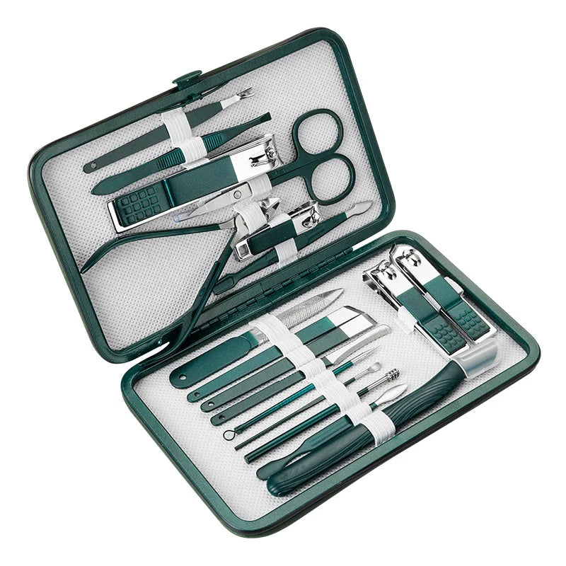 Kit de Manicure e Pedicure Profissional – 19 Peças!