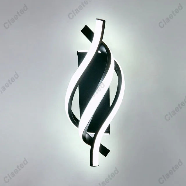 Lâmpada de Parede LED Espiral Curvada – Design Moderno e Elegante para Qualquer Ambiente!