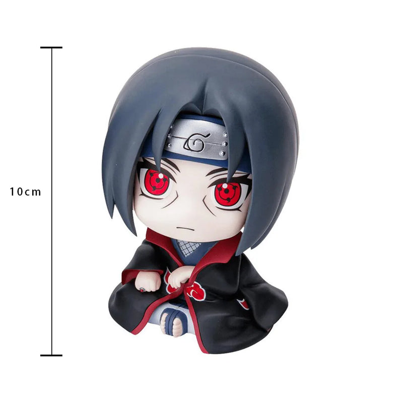 10cm Naruto Anime Figure Collection - Uzumaki Naruto, Kakashi, Uchiha Sasuke, Itachi