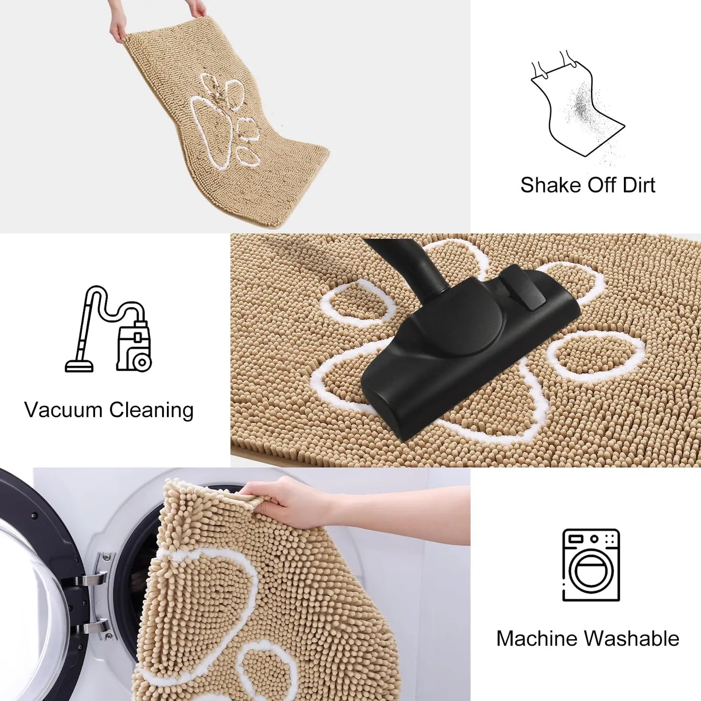 Tapete para Porta Olanly para Patas Sujas - Tapete Absorvente e Antiderrapante para Cachorros