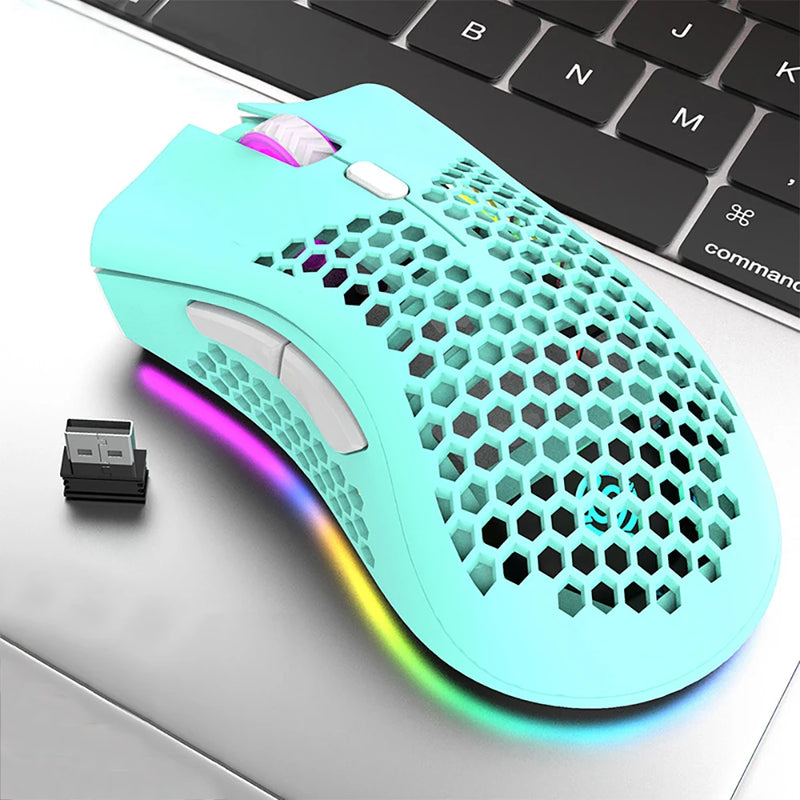 Mouse Gamer BM600 Recarregável com Iluminação RGB e Conexão Sem Fio 2.4Ghz