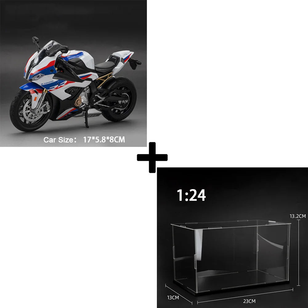 🏍️ Miniatura Moto BMW S1000RR & Kawasaki Ninja H2R 1:12 RMZ City – Modelo Super Esportivo com Luz, Som e Suspensão (Diecast)