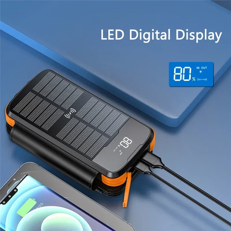 Power Bank Solar 43800mAh – Energia Infinita para Seus Dispositivos!