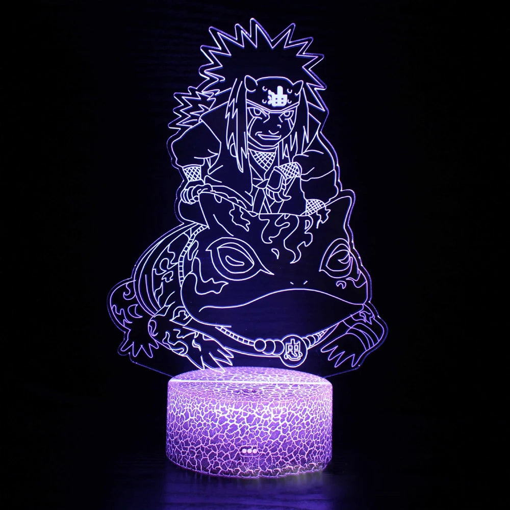 Lâmpada LED Naruto Uzumaki 3D - Akatsuki, Kakashi Hatake e Itachi Uchiha