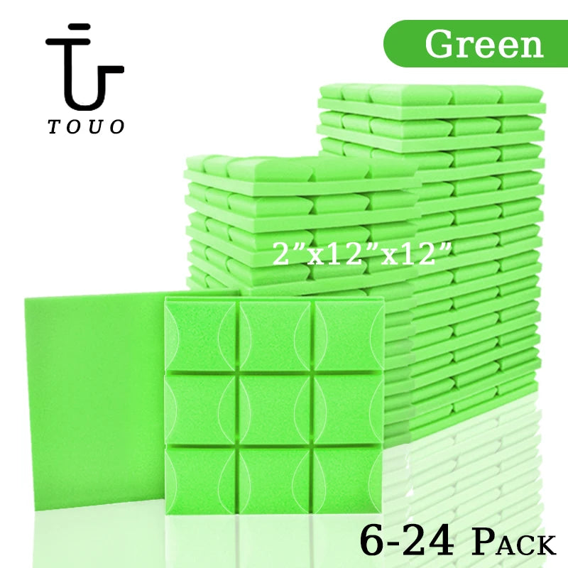 TOUO Studio Acoustic Foam Panels – Painéis de Espuma Acústica para Estúdios, Escritórios e Tratamento de Som