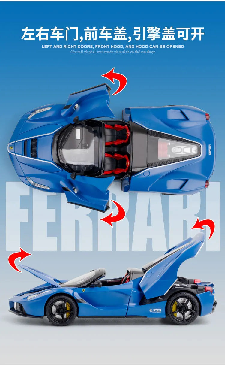 🏎️ Miniatura Ferrari LaFerrari Conversível 1:22 Welly – Modelo de Corrida Colecionável (Diecast)
