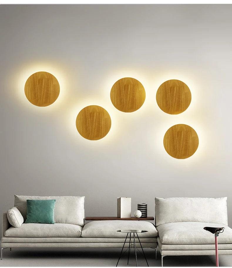 ShineSoul LED Wooden Wall Lamp – Iluminação Moderna para Seu Ambiente