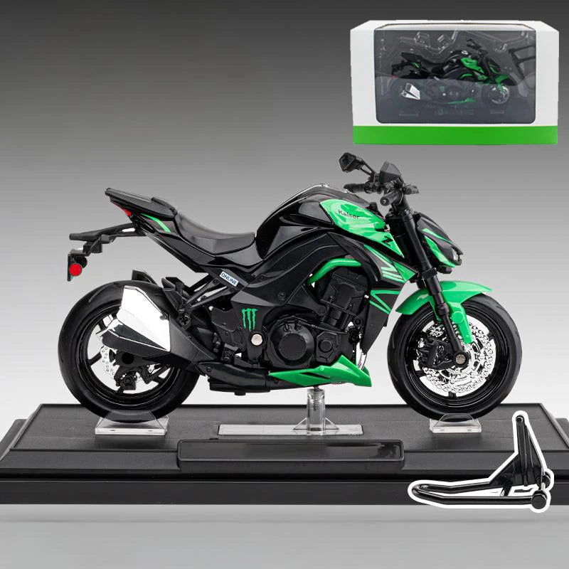 1:12 Kawasaki Z1000 Street Cars Motorcycle Diecast Model Car Alloy Metal With Base Display Collections Hobby Home Decoration Boy
