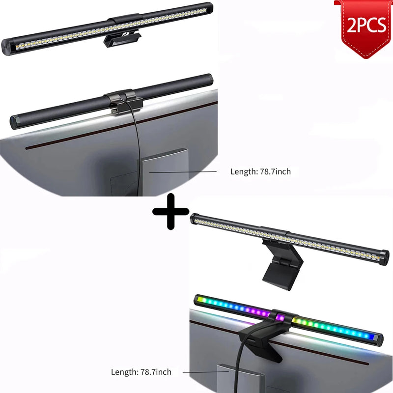 LED Monitor Light Bar for Computer Screen - RGB Atmosphere Table Lamp (44cm)