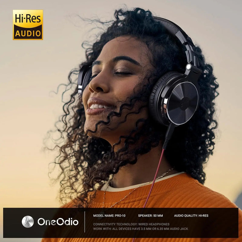 Oneodio Pro-10 Wired Headphones – Fones de Ouvido Profissionais para Estúdio e Gravação