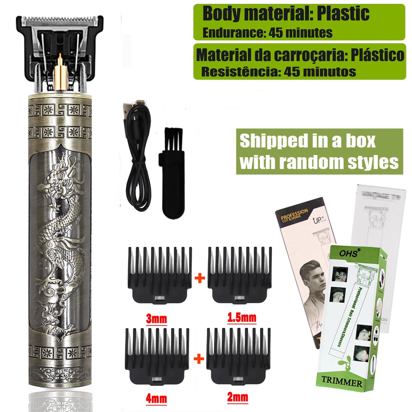 T9 Hair Clipper – Corte Preciso e Confortável para o Homem Moderno!