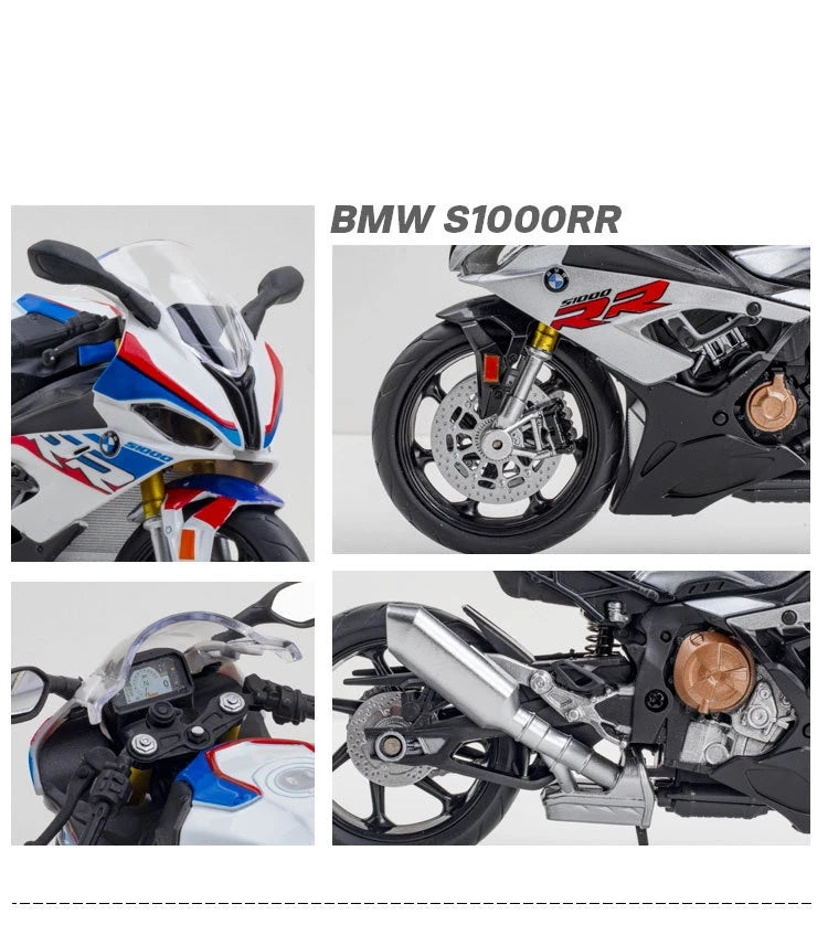 🏍️ Miniatura Moto BMW S1000RR 1:12 RMZ City – Modelo Super Esportiva Colecionável (Diecast)