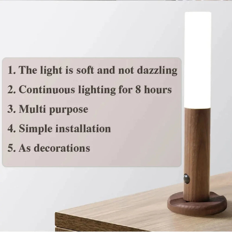 Creative Intelligent Auto PIR Motion Sensor LED Rechargeable Magnetic Night Light