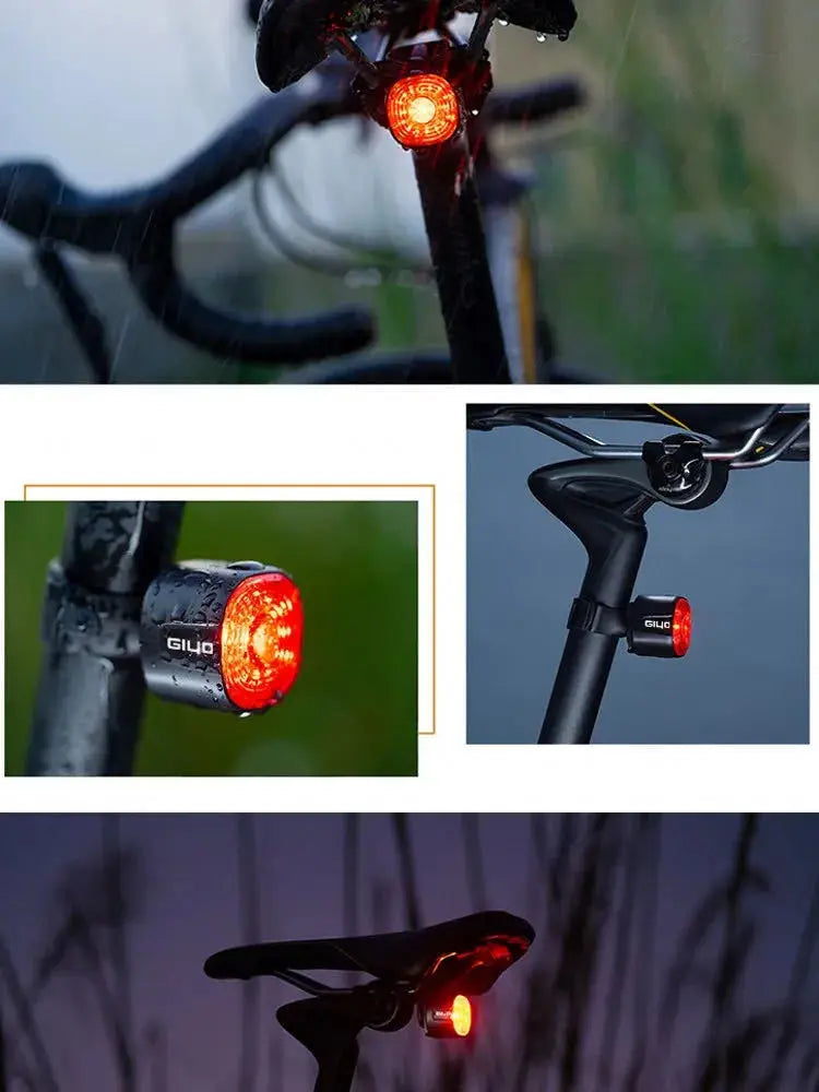 Luz Traseira Inteligente para Bicicleta GIYO – Segurança e Visibilidade com Sensor Automático