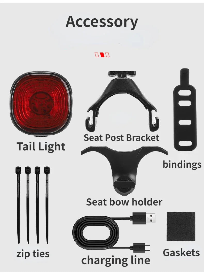 Luz Traseira Inteligente para Bicicleta GIYO – Segurança e Visibilidade com Sensor Automático