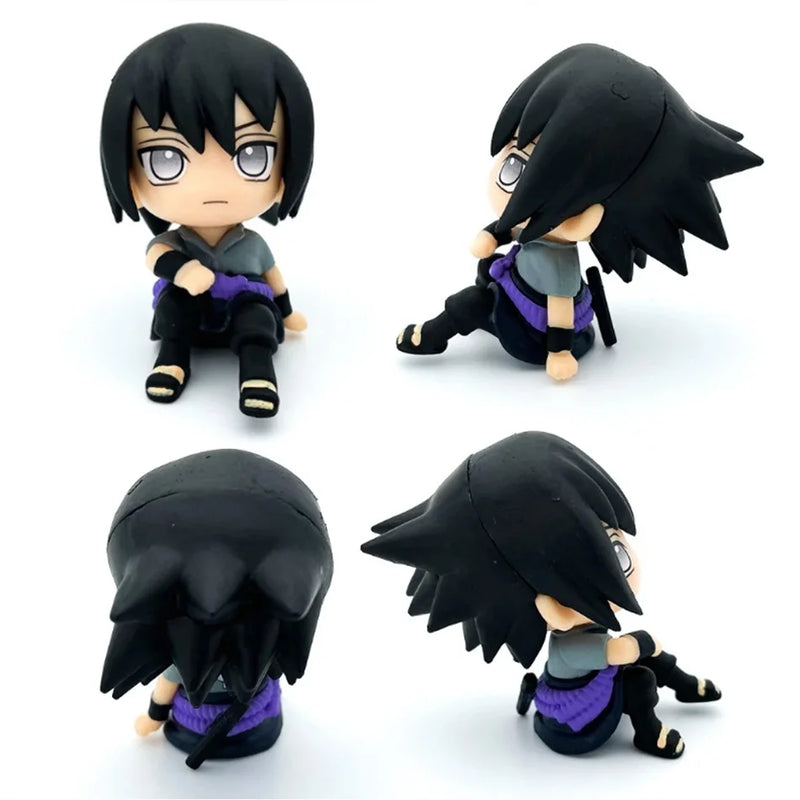 10cm Naruto Anime Figure Collection - Uzumaki Naruto, Kakashi, Uchiha Sasuke, Itachi