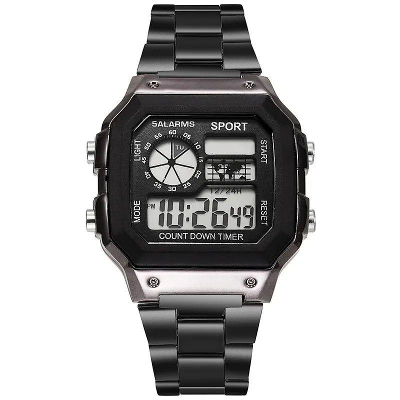 Relógio Esportivo Masculino YIKAZE Luxury Stainless Steel