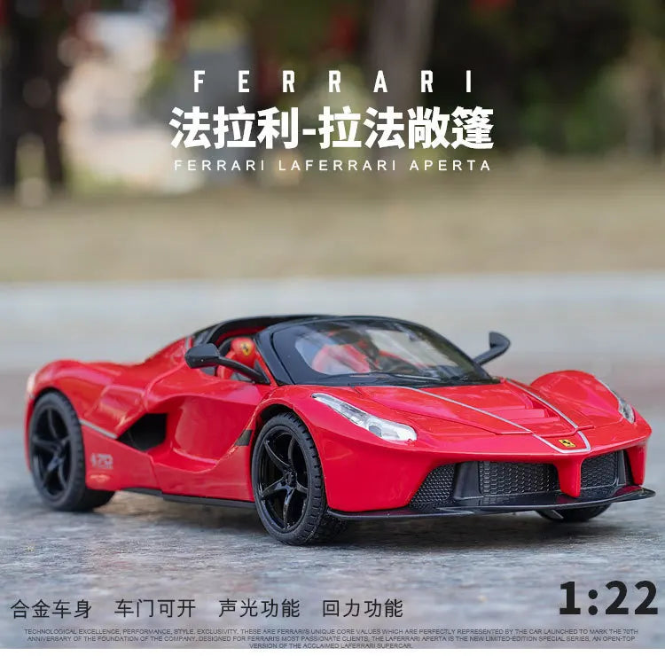 🏎️ Miniatura Ferrari LaFerrari Conversível 1:22 Welly – Modelo de Corrida Colecionável (Diecast)