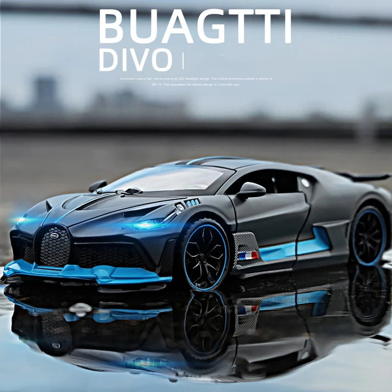 🏎️ Miniatura Bugatti Divo 1:32 MAKEDA – Supercarro Colecionável em Liga Metálica (Diecast)