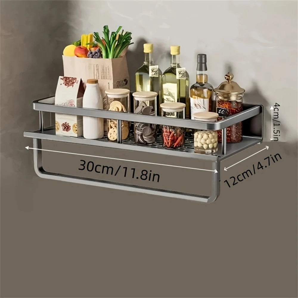 Rack de Armazenamento Multifuncional com Suporte para Temperos – Organize Sua Cozinha com Praticidade e Estilo