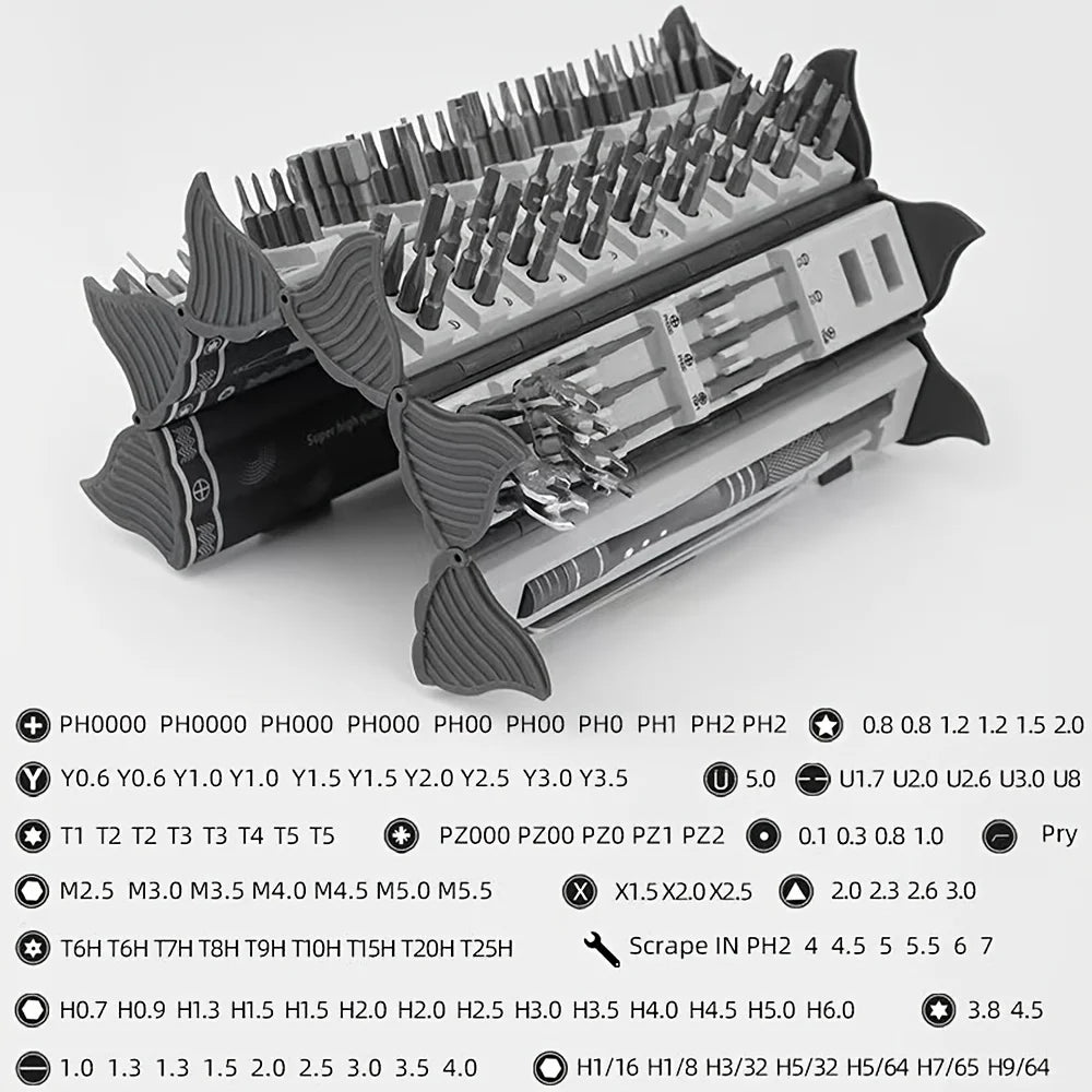 Kit Chave de Precisão 128 em 1 – Solução Profissional para Reparos!