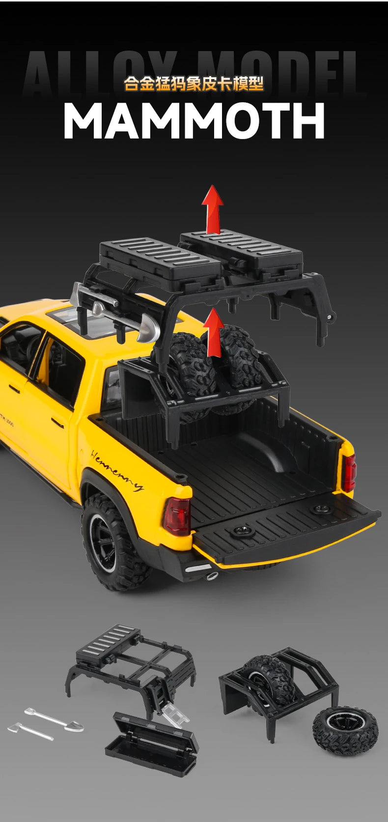 🏁 Miniatura Dodge RAM 1000 TRX Mammoth 1:32 Maisto – Modelo Colecionável com Luz e Som (Diecast)