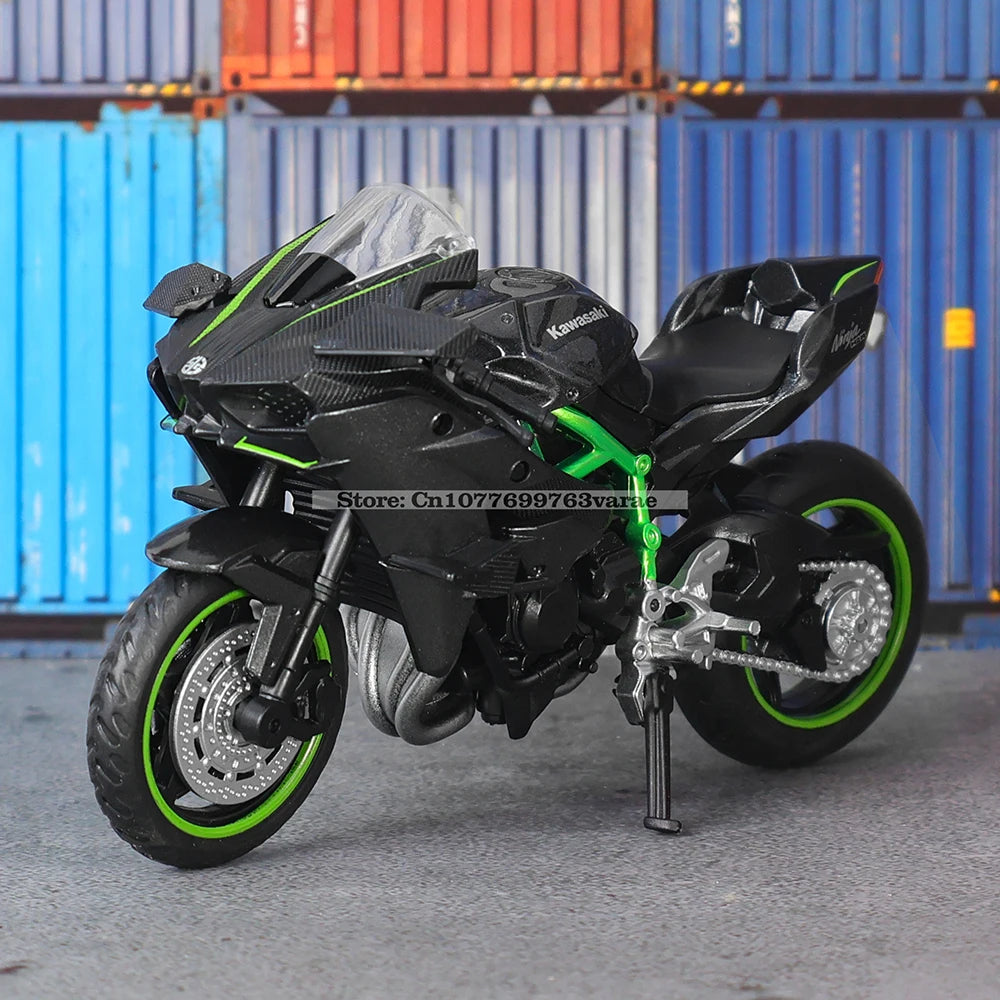 🏍️ Miniaturas de Motos Kawasaki Ninja H2R, Suzuki GSX-R1000 e Yamaha YZF-R1 1:18 MSZ – Modelos Estáticos Colecionáveis (Diecast)