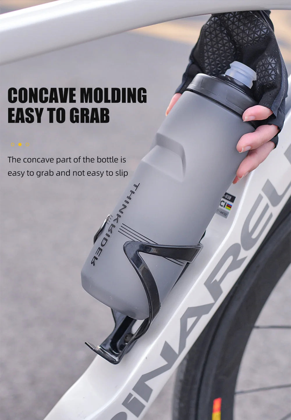 ThinkRider Garrafa de Água para Ciclismo – 620ml/750ml
