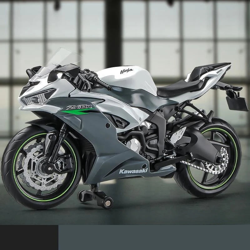 1/12 Kawasaki Ninja ZX-6R Motorcycle Toy 1:12 RMZ City Diecast Model Super Sport Miniature Collection Gift For Boy Children Kid